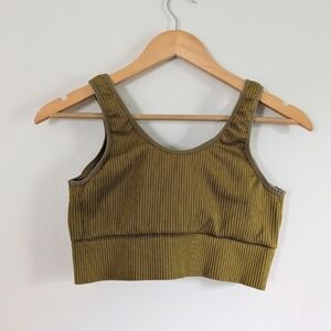 Good American Ribbed Sports Bra